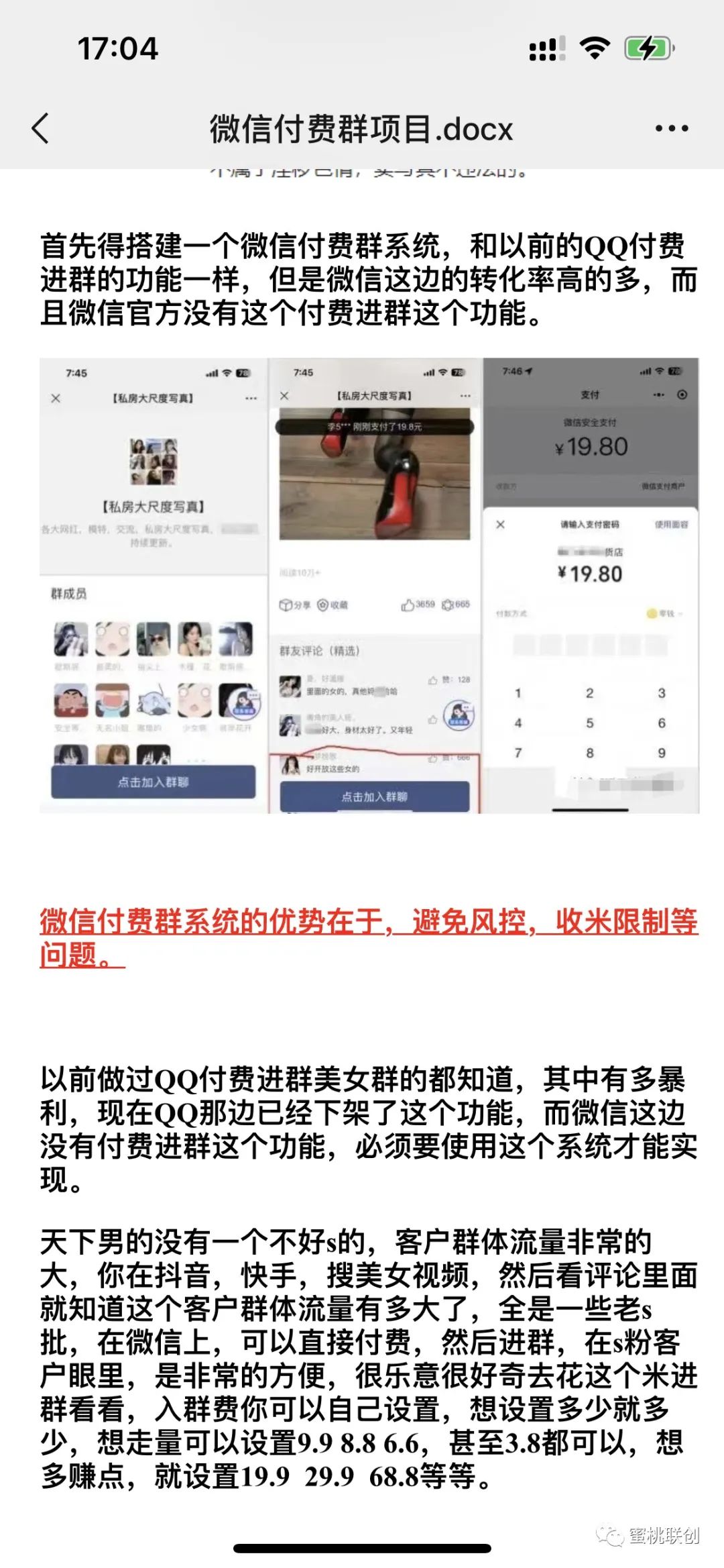 副业赚钱_【男粉变现】-微信付费群项目揭秘_副业教程