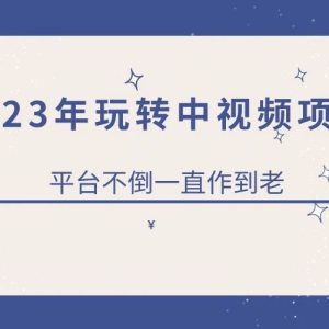 副业赚钱_2023一心0基础玩转中视频项目：平台不倒，一直做到老_副业教程-逸佳笔记-专注于副业赚钱教程
