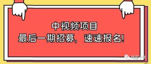 副业赚钱_最后一期大优惠：中视频项目招募，速速报名！！_副业教程-逸佳笔记-专注于副业赚钱教程