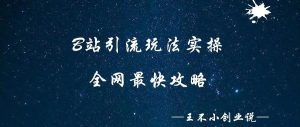 副业赚钱_B站引流玩法实操，全网最全攻略_副业教程-逸佳笔记-专注于副业赚钱教程