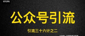 副业赚钱_赵掌柜：引流三十六计之二 如何通过公众号引流涨粉？_副业教程-逸佳笔记-专注于副业赚钱教程
