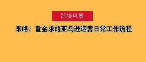 副业赚钱_来咯！重金求的亚马逊运营日常工作流程_副业教程-逸佳笔记-专注于副业赚钱教程